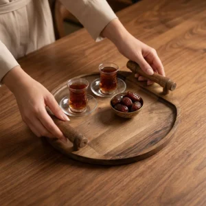 کاربرد سینی چای خوری چوبی در پذیرایی و سرو نوشیدنی