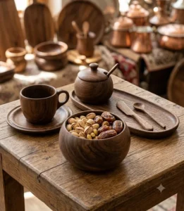 پیاله چوبی ماسون مدل خمره