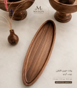 نمای زاویهدار رولت خوری چوبی مدل قایقی