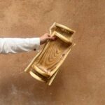 سینی چوب سنجد دسته چوبی