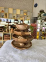 ست پذیرایی چوبی ماسون مدل آرتا پایه کوتاه از چوب گردو