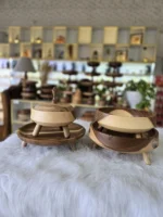 ست پذیرایی چوبی ماسون مدل الماس ساخته شده از چوب گردو
