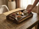 کاربرد سینی حصیری و چوبی در سرو چای و پذیرایی