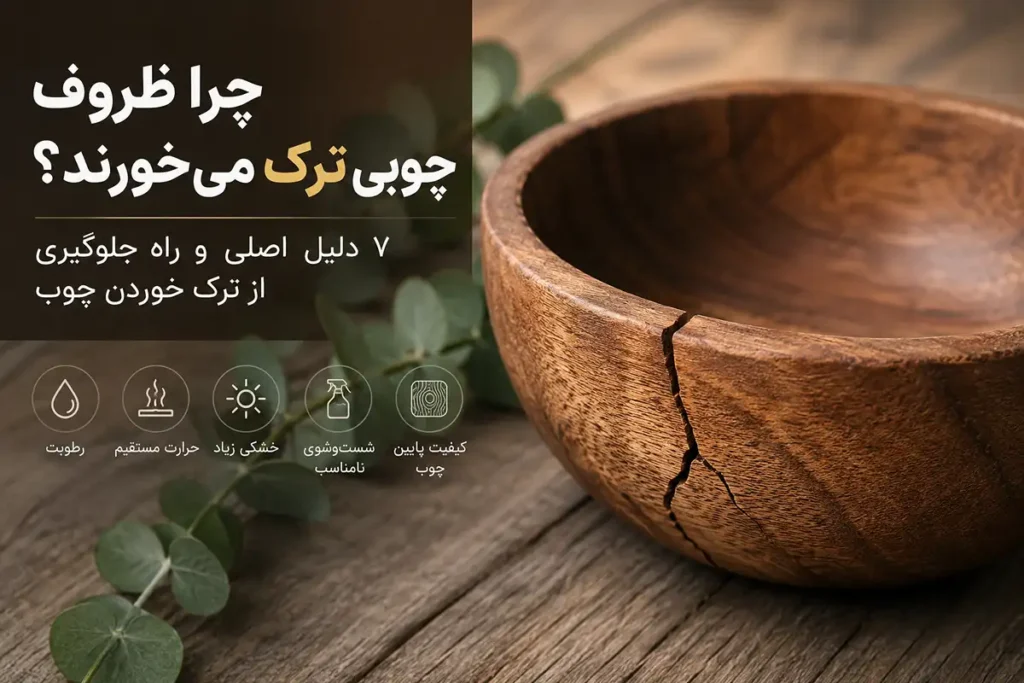 چرا ظروف چوبی ترک می‌خورند