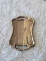سینی پذیرایی چوبی مدل رستا ماسون از چوب گردو